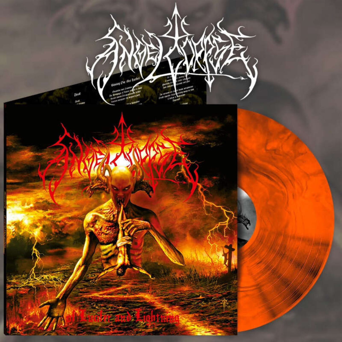 ‘Angelcorpse’ - Of Lucifer & Lightning LP (Orange Crush/Black Marble Vinyl)
